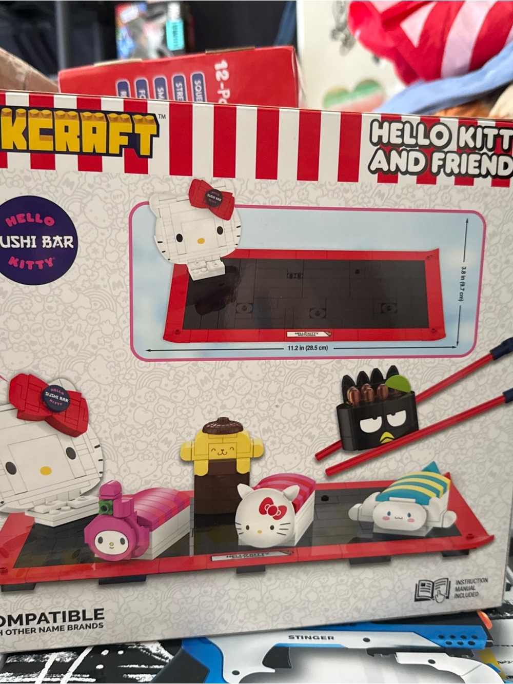Hello Kitty Sushi Play Set - Red, Pink, White, Black, Yellow building blocks